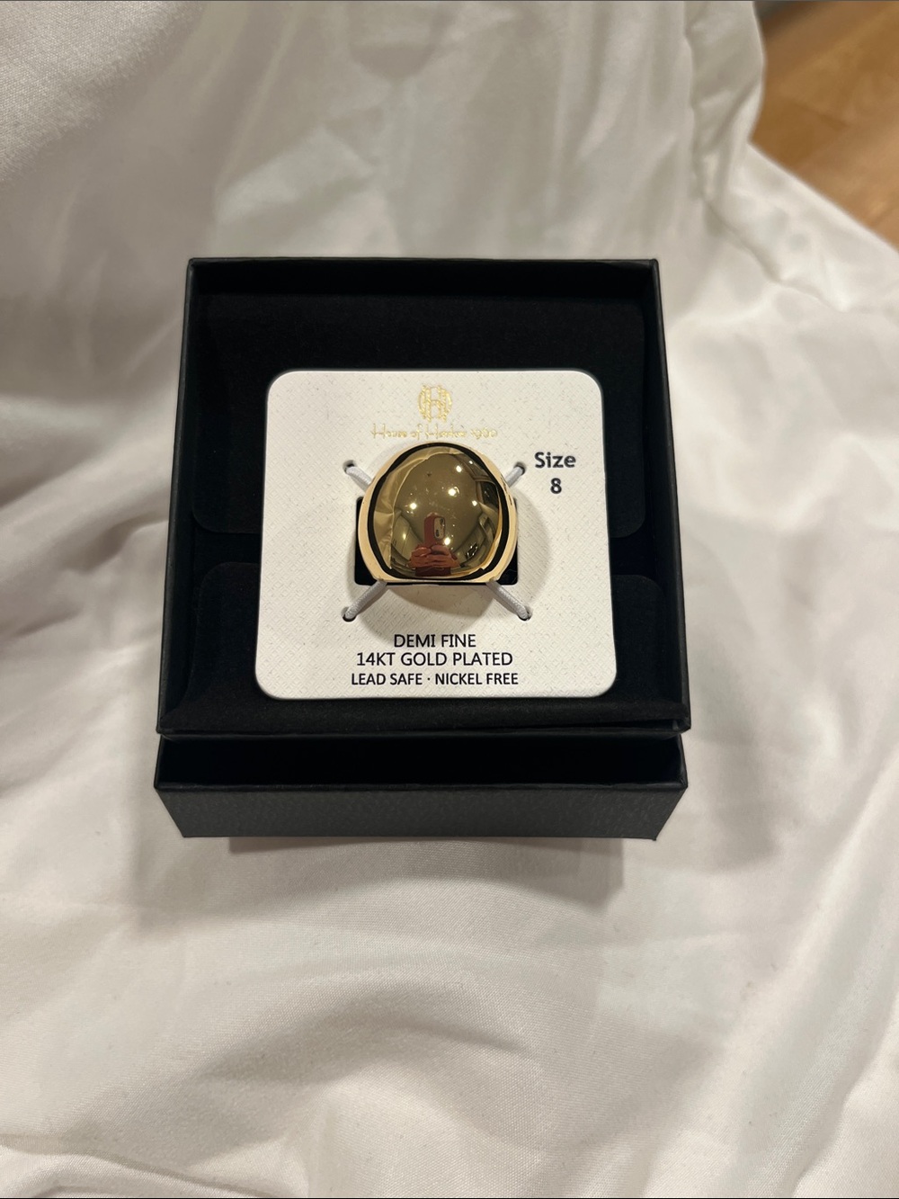 House of Harlow 1960 14KT Gold Plated Dome Ring in Yellow Gold